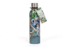 Drink bottle - Fauna of Aus Kookaburras / Koala from Natalie Jane Parker
