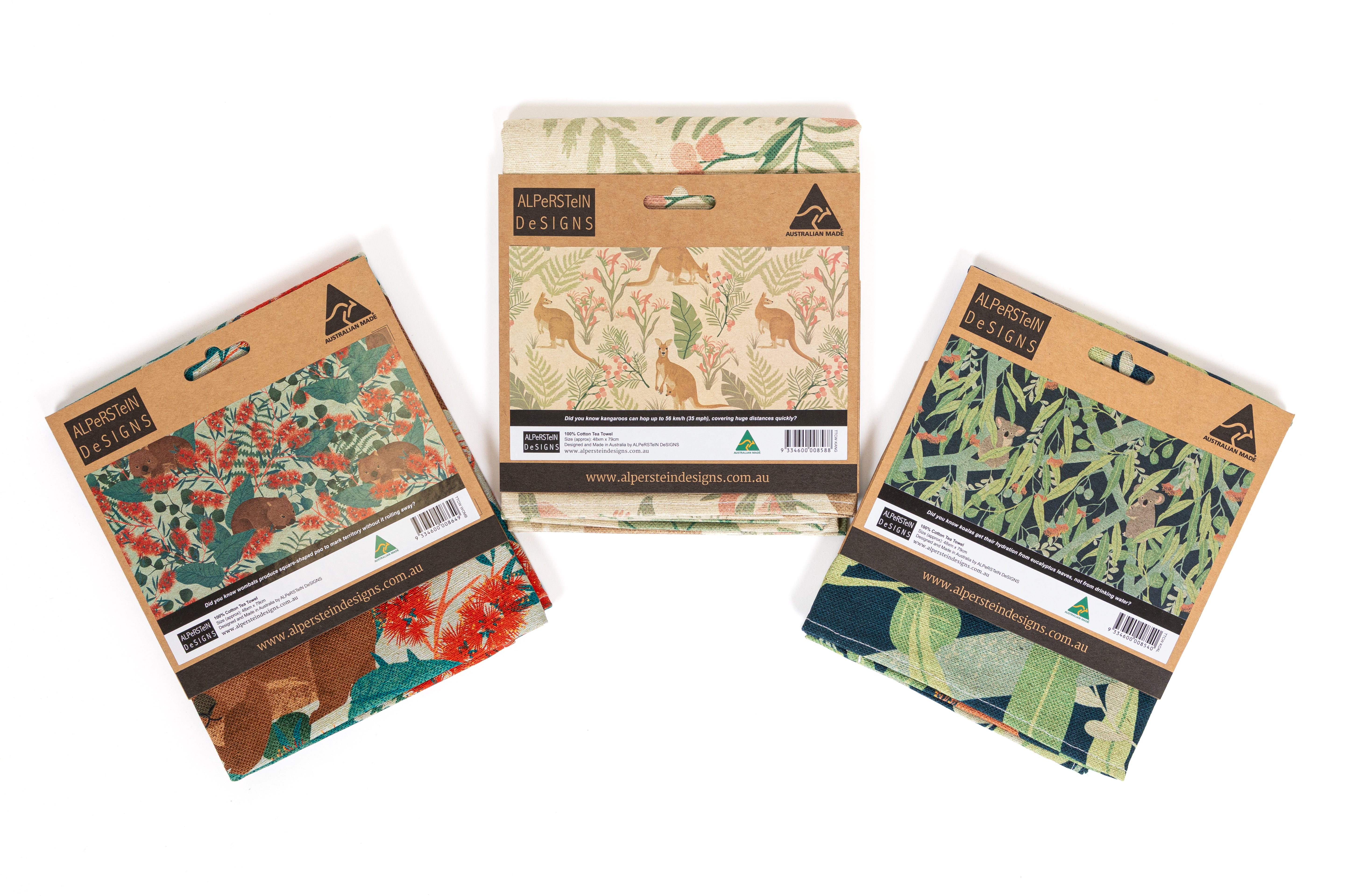 Australian Wildlife Print Tea Towels