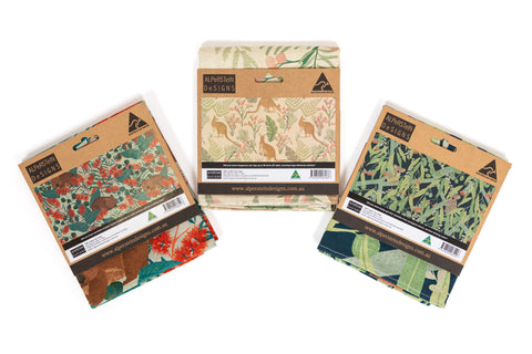 Australian Wildlife Print Tea Towels