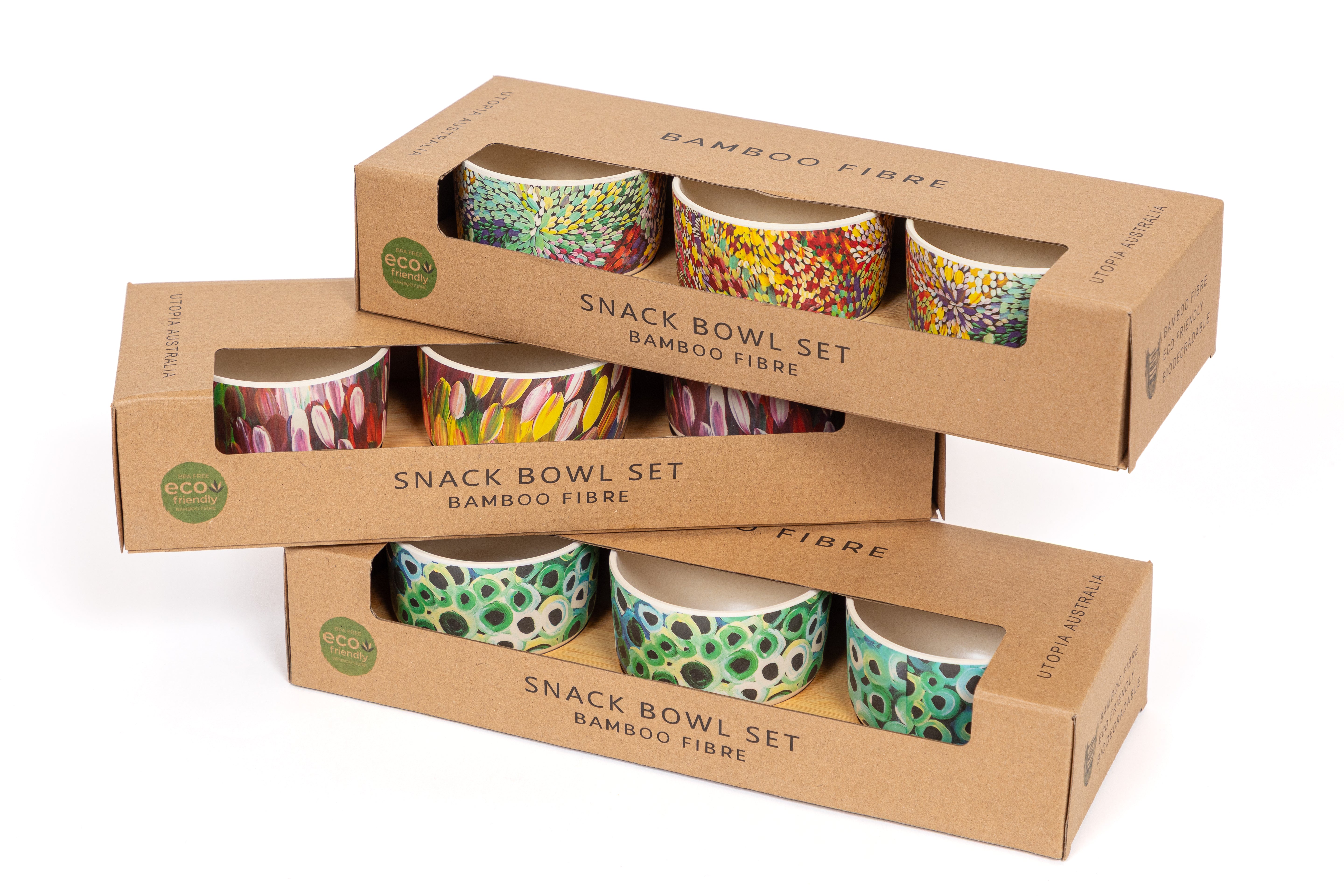 Bamboo Snack Bowl Set