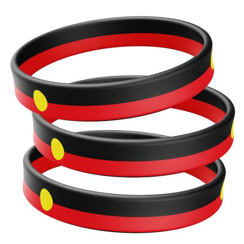 Aboriginal Flag Wristbands