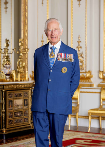 His Majesty King Charles III Portrait Pull Up Banner; Stand alone (850mm x 2000mm)