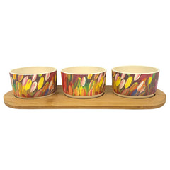 Bamboo Snack Bowl Set