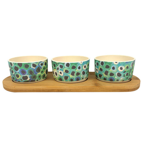 Bamboo Snack Bowl Set