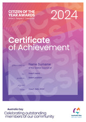 Digital Australia Day 2024 Certificates