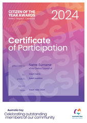 Digital Australia Day 2024 Certificates