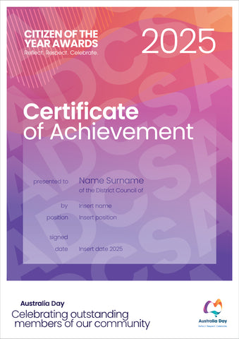 Digital Australia Day 2025 Certificates