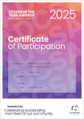 Digital Australia Day 2025 Certificates