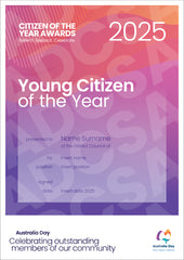 Digital Australia Day 2025 Citizen of the Year Award Certificates